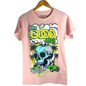 NWT Reason New York The Good Life Smoking Skull T-shirt Men’s S | Streetwear Emo